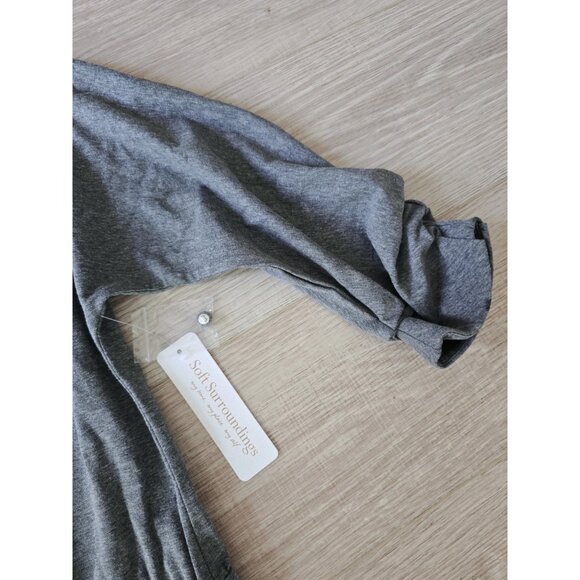 Soft Surroundings Audun Cotton Modal Heathered Grey One Piece Jumpsuit S Small - Picture 4 of 14